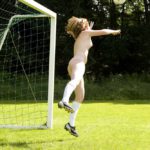 Goalkeeper II: Nude goalkeeper at football match