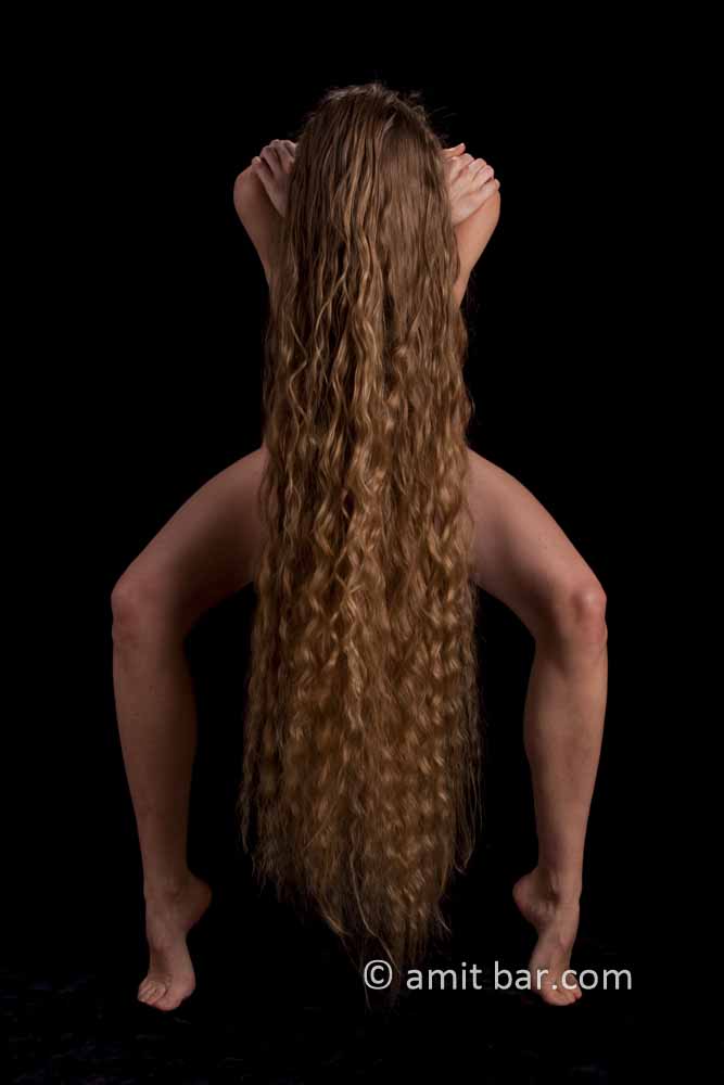 Hair III: Nude model with very long hair
