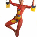 Handbags I: Body-painted dancer with hand bags