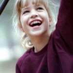 Happy: A girl in a play