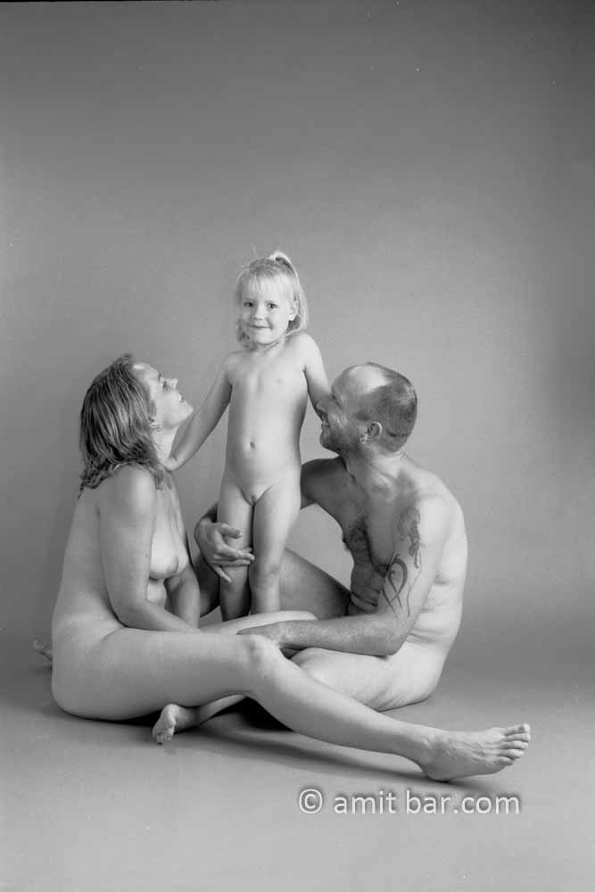 Happy family I: Father, mother and daughter