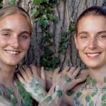 Hedera helix III: Portrait of a body-painted models in the nature