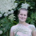 Hogweed plant portrait I: A Portrait of Shelly, who is walking along the beautiful Giant Hogweed plant