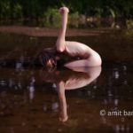 In nature V: Nude model in the lake
