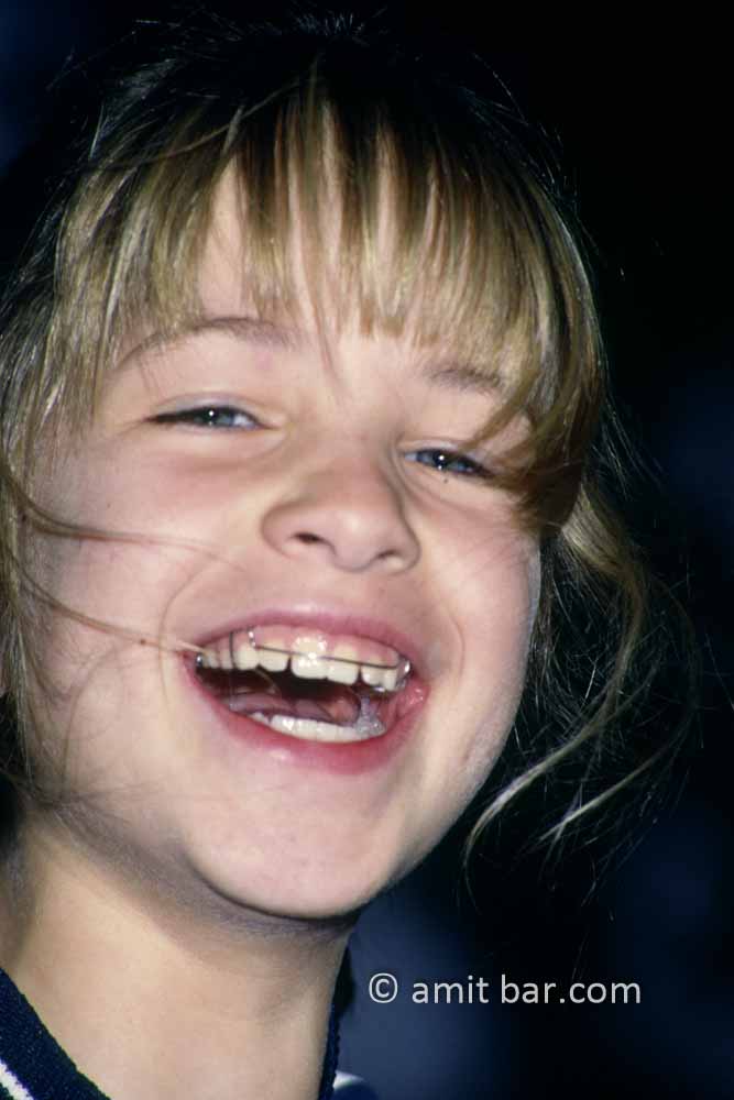 Laughing girl: Laughing girl with dental brace
