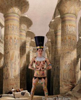Ancient Nefertiti and modern landscapes