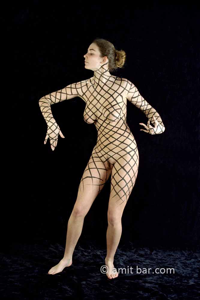 Network I: Body-painted model in network form