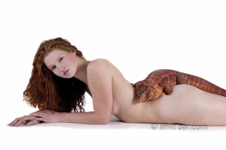 Nude model with teju