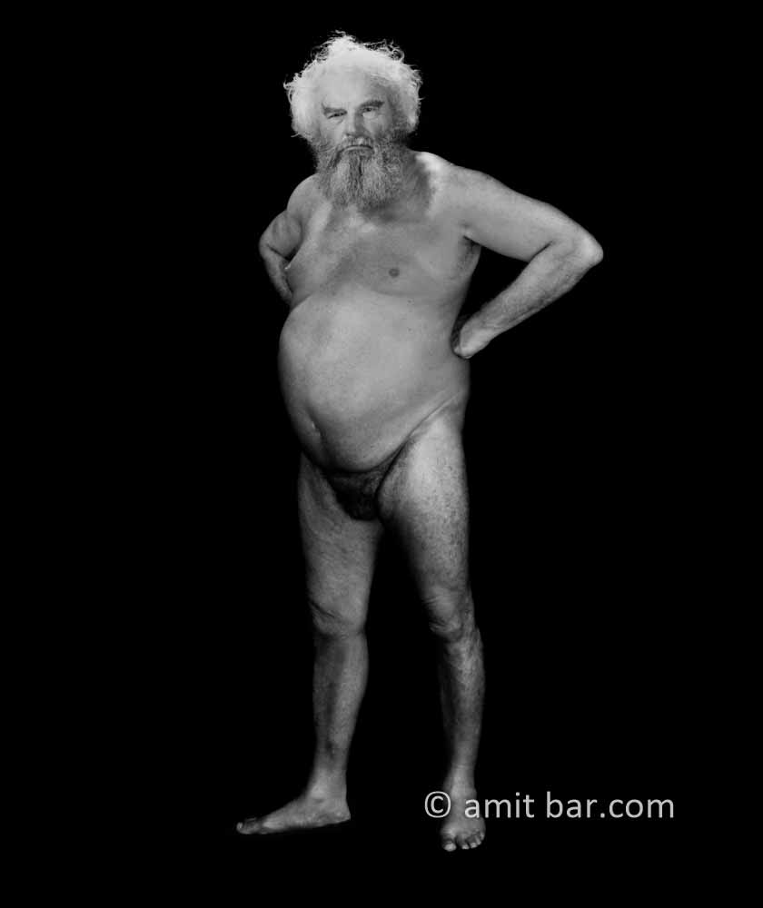 Nude old man