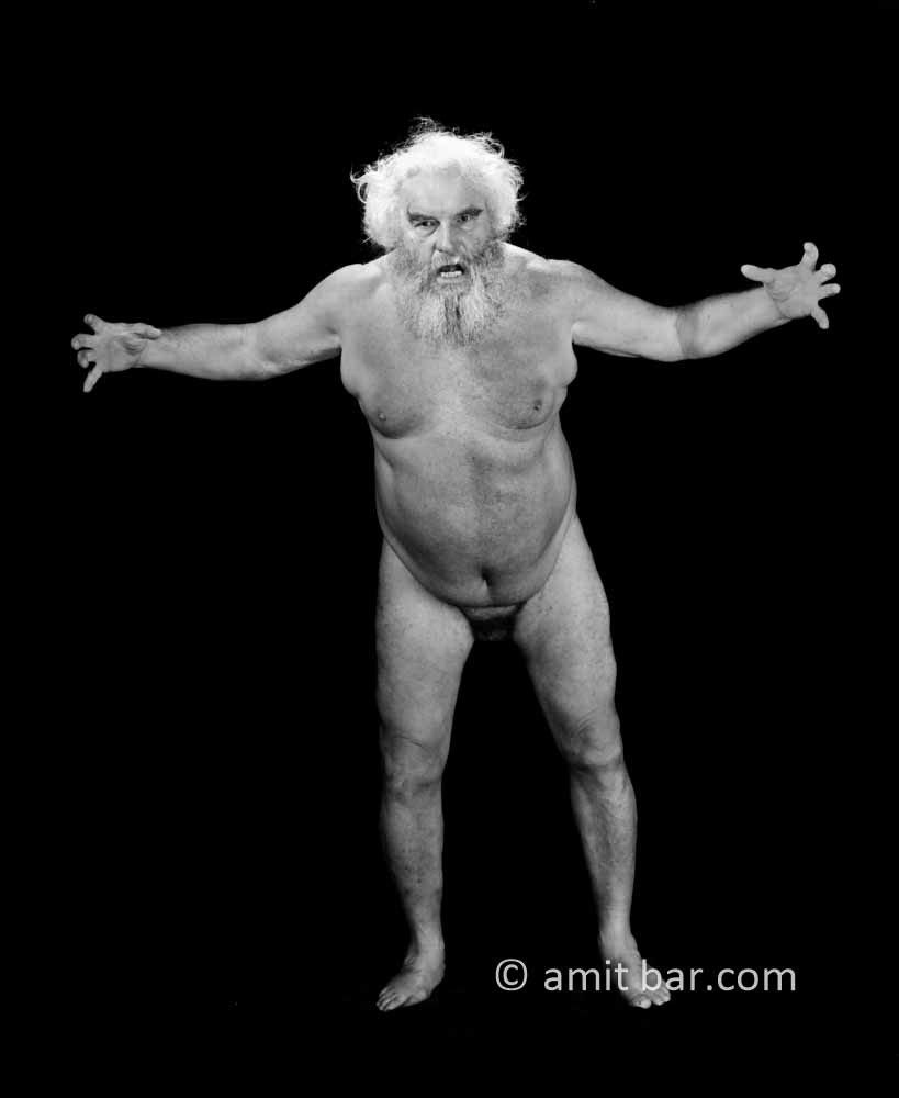 Old man III: Nude model in my studio
