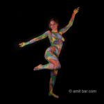 Painted Anna IV: Model Anna is painted with different colored patches