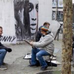 Paris: Centre Pompidou II: Fast sketch: Street sketcher in Paris