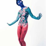 Peacock I: Body-painted model as a peacock