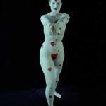 Playing cards IX: Body-painted model in card form of spades