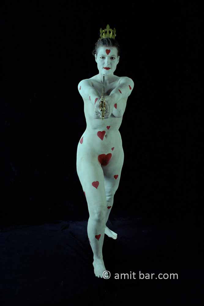 Playing cards IX: Body-painted model in card form of spades