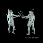 Playing cards V: Body-painted models in card forms of clovers, diamonds, spades and hearts