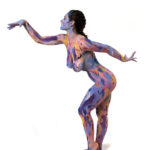 Purple Pris I: Body-painted Pris Mundar is dancing in my studio
