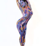 Purple Pris III: Body-painted Pris Mundar is dancing in my studio