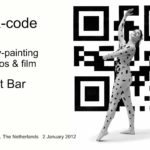 QR-code video: Bodypainting of the QR-Code which displays the name of the maker, Amit Bar. Model and dancer Eline dances to the music of Vivaldi.