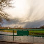 Rain clouds above bridge