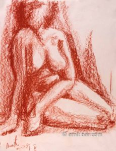 Red chalk nude