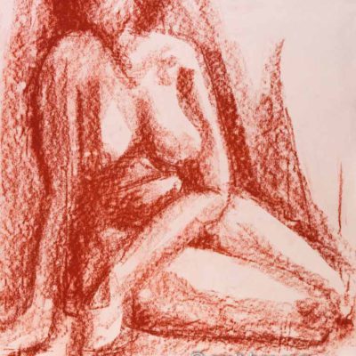 Red chalk nude