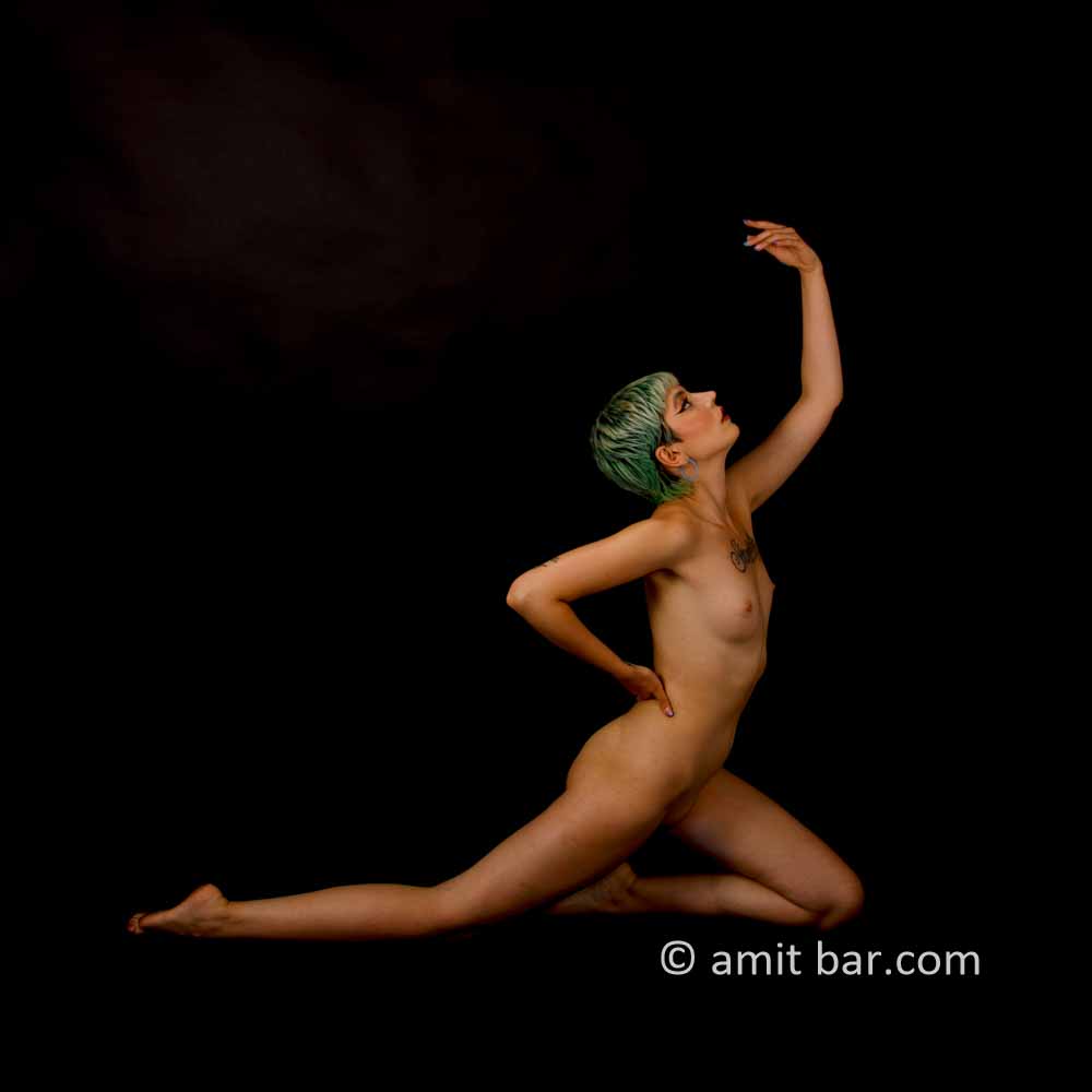 Rossana dancing I: Model Rossana is dancing in my studio