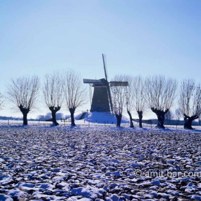 Snowy windmill