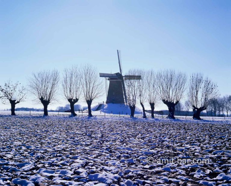 Snowy windmill
