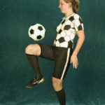 Soccer II: Body-painted model with football clothing