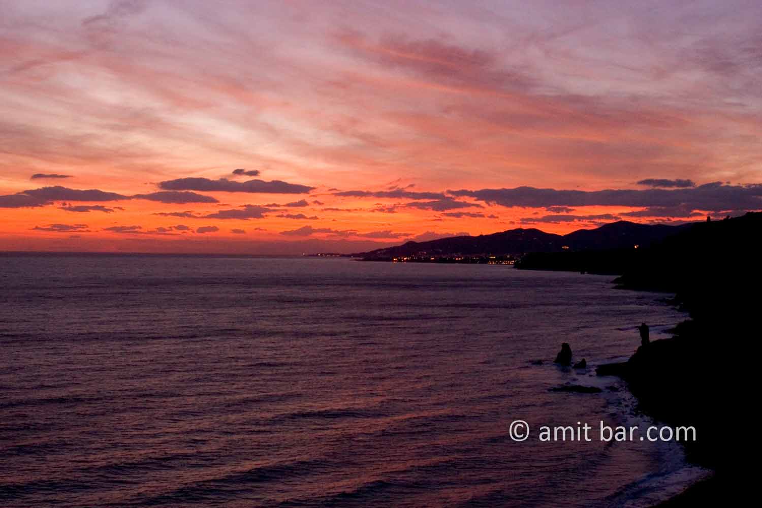 Spanish sunset: Sunset in the south of Spain