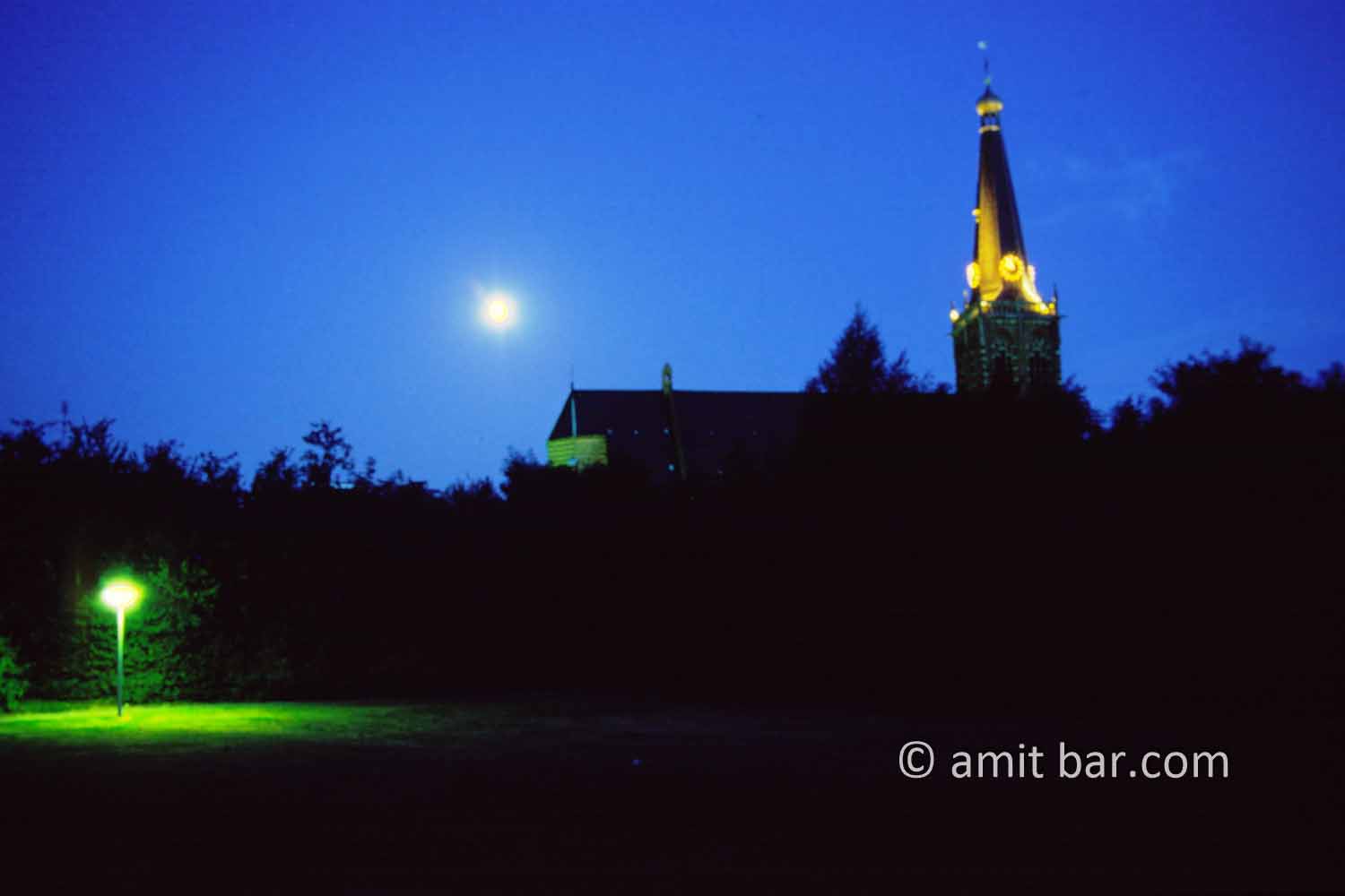 St. Catharina church by night: St. Catharina church in Doetinchem with moonlight