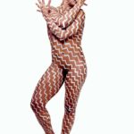 Stairs II: Body-painted model in my studio