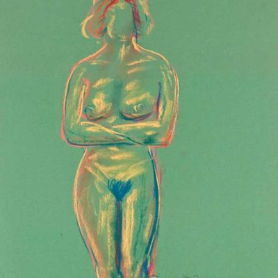 Standing nude with crossed arms