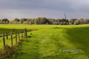 Stromclouds above the town Doesburg, The Netherlands