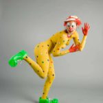 The clown II: Body-painted model as a clown