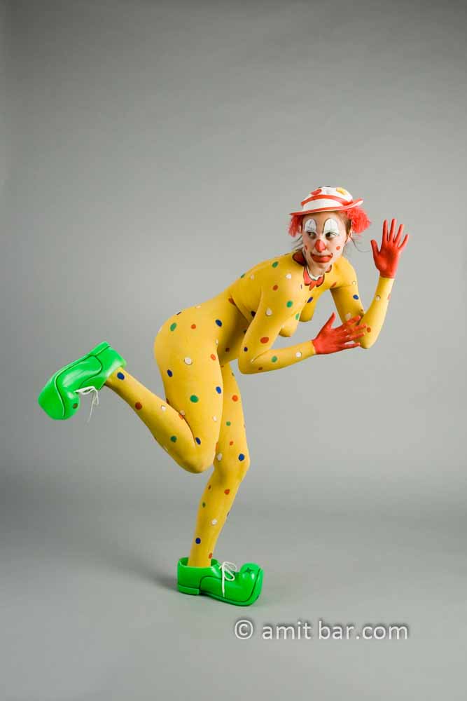 The clown II: Body-painted model as a clown