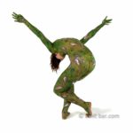 The cuckoo and the nightingale: Body painted dancer in my studio