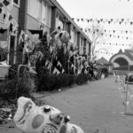 The carnival is over: A masker is rolling on street in Doetinchem, The Netherlands, after the carnival feast