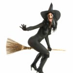The witch I: Body-painted model as a witch