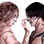 Tigers II: Male and female body-painted models in tigers stripes