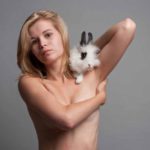 Top rabbit IV: Nude model with a rabbit