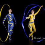 Two ribbons I: body-painted dancers with ribbons