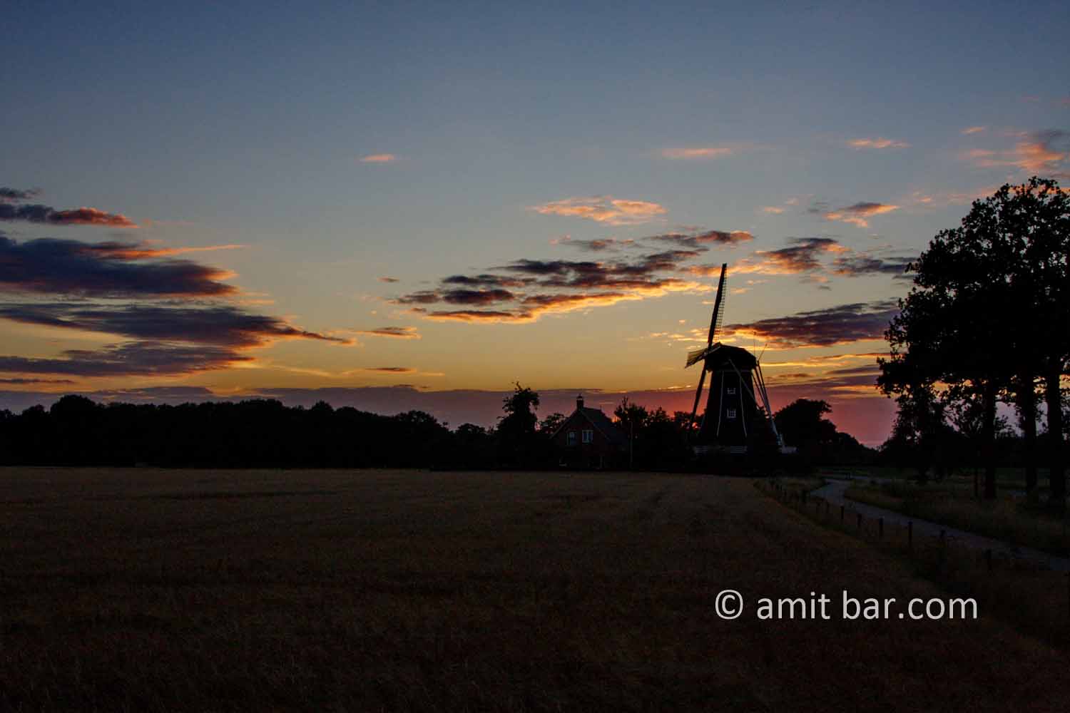 Windmill at sunset II: Windmill at sunset in Doetinchem, The Netherands