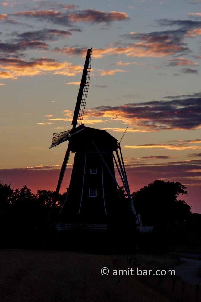 Windmill at sunset 3: Windmill at sunset in Doetinchem, The Netherands
