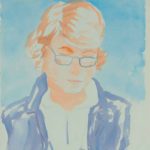 Woman with glasses. Aquarel