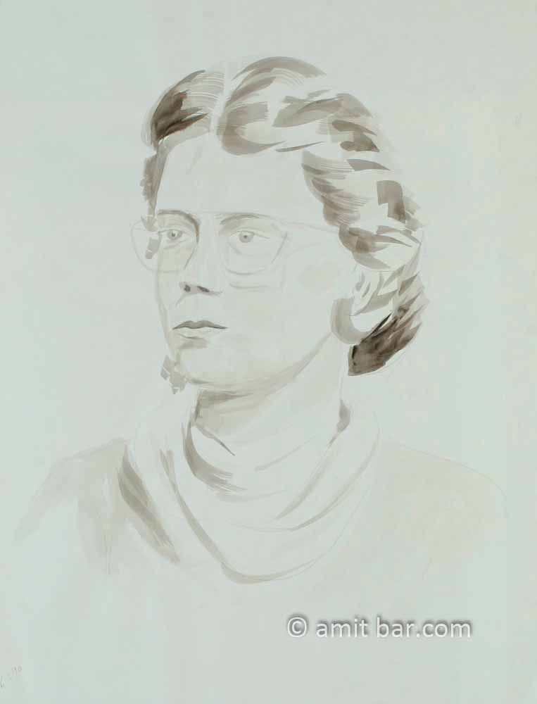Woman with glasses 2-I. lnk