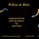 Yellow & Blue video: Body-painted model Dulcamara is dancing in my studio